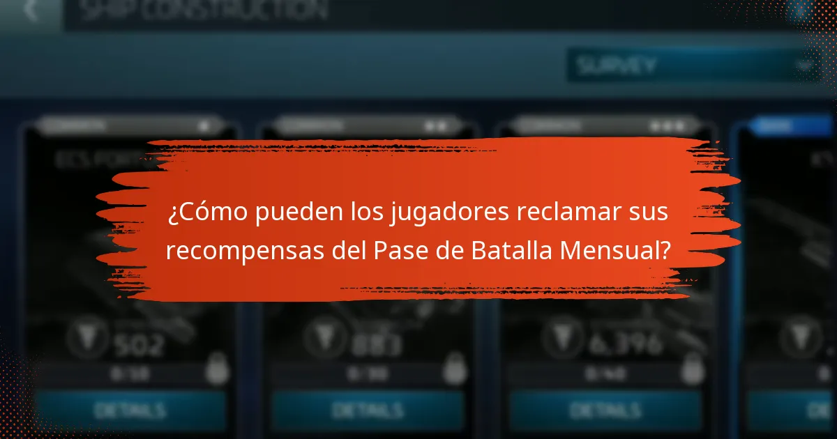 ¿Cómo pueden los jugadores reclamar sus recompensas del Pase de Batalla Mensual?